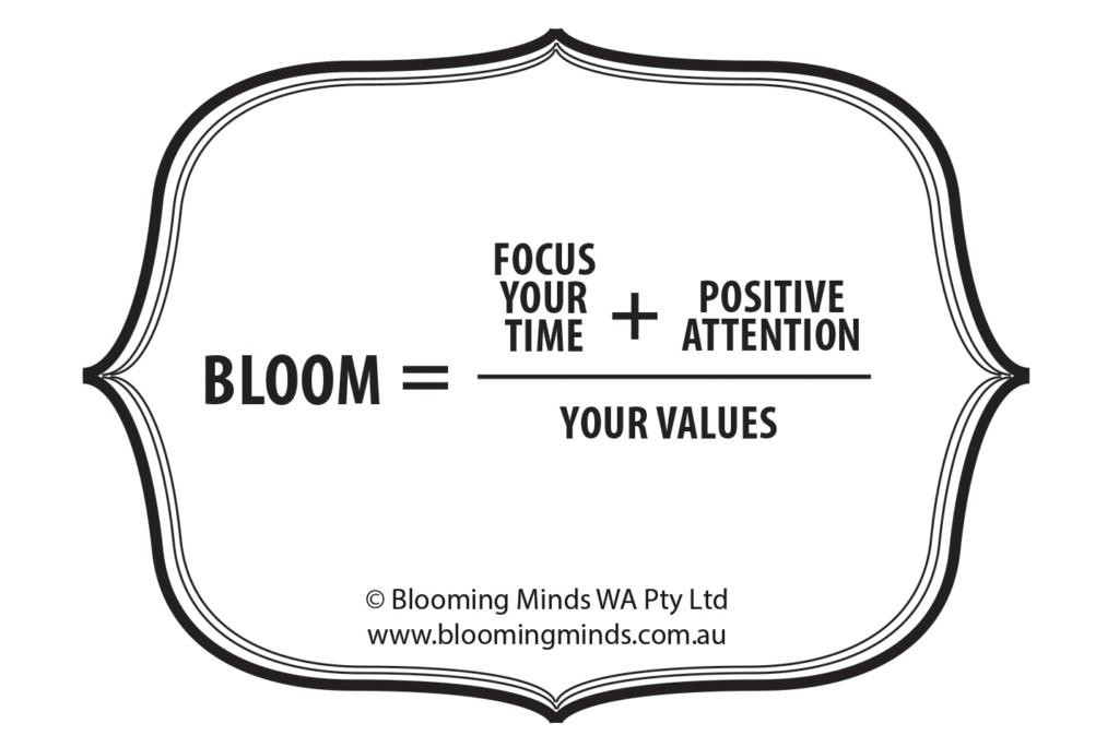 diagram showing to focus your time and positive attention in the areas of your life that are underscored by your values